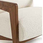 Кресло с обивкой из белого букле Armchair White Boucle варинант исполнения - 3 | Loft Concept в Москве