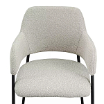Стул мягкий с подлокотниками Chair Gray Upholstery Boucle варинант исполнения - 5 | Loft Concept в Москве