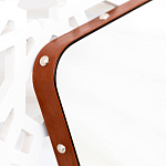 Зеркало прямоугольное в металлической раме с кожаной отделкой Loft in Reflection варинант исполнения - 4 | Loft Concept в Москве