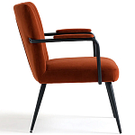 Кресло бархатное с подлокотниками на металлическом каркасе Oriel Retro Armchair варинант исполнения - 3 | Loft Concept в Москве