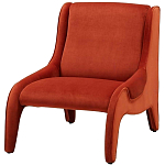 Дизайнерское кресло оранжевое в мягкой велюровой обивке Granger Armchair Orange варинант исполнения - 1 | Loft Concept в Москве