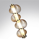 Подвесной светильник с 4-мя рифлеными стеклянными шарами Marcelh Light варинант исполнения - 9 | Loft Concept в Москве