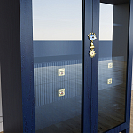 Дизайнерский шкаф витрина Elsa Dreams Blue с 4-мя ящиками варинант исполнения - 4 | Loft Concept в Москве