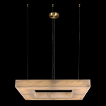 Люстра с квадратным каменным плафоном Calcite Square Light варинант исполнения - 1 | Loft Concept в Москве