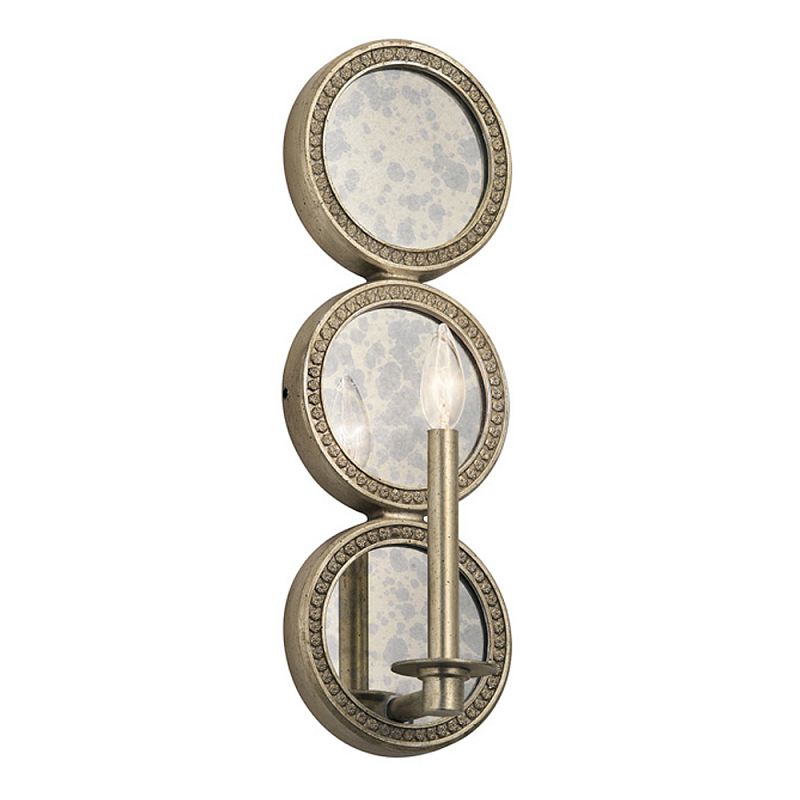 Бра в виде трех круглых зеркал Kichler Серебряный в Москве | Loft Concept 