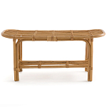 Скамья из ротанга с подушкой Manlio Rattan Bench варинант исполнения - 5 | Loft Concept в Москве