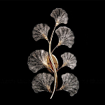 Бра в виде золотистой ветви с прозрачными листьями Andrea Wall Lamp варинант исполнения - 3 | Loft Concept в Москве