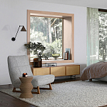 Приставной стол с отделкой из джута Juti D30 см варинант исполнения - 6 | Loft Concept в Москве