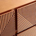 Комод с геометрическим рисунком на ящиках Anders Dark Wood варинант исполнения - 4 | Loft Concept в Москве