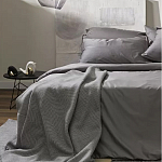 Плед из шерсти мериноса серого цвета 130×180 см Gray Waves варинант исполнения - 7 | Loft Concept в Москве