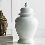 Ваза белая с крышкой однотонная Chinoiserie Ceramics варинант исполнения - 2 | Loft Concept в Москве