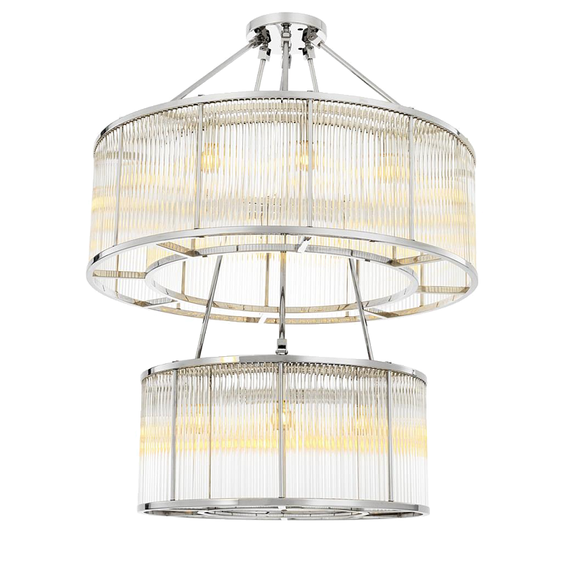 Люстра Chandelier Bernardi Nickel Никель Прозрачный в Москве | Loft Concept 