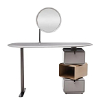 Консоль с зеркалом и  3-мя вращающимися ящиками Eloida варинант исполнения - 1 | Loft Concept в Москве