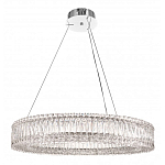 Люстра подвесная круглая из прозрачного хрусталя с корпусом из металла цвета хром Selfsufficient варинант исполнения - 5 | Loft Concept в Москве