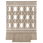 Панно на стену плетеное Макраме бежевый цвет  варинант исполнения - 13 | Loft Concept в Москве