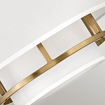 Потолочный светильник с двухслойным белым текстильным абажуром Hinkley варинант исполнения - 18 | Loft Concept в Москве