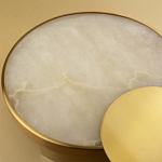 Бра в форме диска из бежевого алебастра Cryptocrystalline Stone варинант исполнения - 2 | Loft Concept в Москве