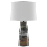 Настольная лампа с конусовидным тканевым абажуром Rock варинант исполнения - 1 | Loft Concept в Москве