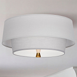 Потолочный светильник круглый серый с тканевым абажуром Ground Gray варинант исполнения - 2 | Loft Concept в Москве