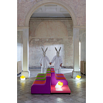 Дизайнерский кофейный стол на круглых ножках Poltronova T02 Pink Coffee Table варинант исполнения - 10 | Loft Concept в Москве