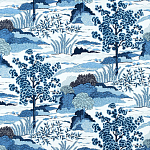 Ткань Blue landscape синий пейзах T3-89 варинант исполнения - 1 | Loft Concept в Москве