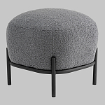 Пуф Стоун букле Fluffy темно-серый варинант исполнения - 1 | Loft Concept в Москве