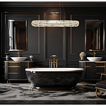 Люстра овальная с мозаичным хрустальным оформлением Sparks of Crystal варинант исполнения - 3 | Loft Concept в Москве