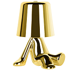 Настольная лампа фигурная золотого цвета с гладким абажуром Высота 17 см Sophia варинант исполнения - 2 | Loft Concept в Москве
