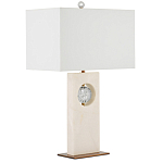 Настольная лампа из мрамора с тканевым прямоугольным абажуром Eternity варинант исполнения - 6 | Loft Concept в Москве