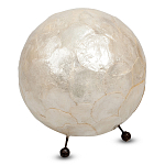 Настольная лампа из перламутра на металлическом каркасе Indonesian Egg варинант исполнения - 3 | Loft Concept в Москве