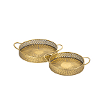 Поднос железный Gold Mesh варинант исполнения - 2 | Loft Concept в Москве