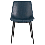 Стул с обивкой из экокожи темно-синего цвета RHOMBUSES UPHOLSTERY варинант исполнения - 2 | Loft Concept в Москве