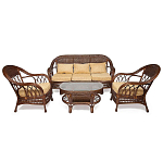 Комплект уличной мебели из ротанга Clara коричневый варинант исполнения - 1 | Loft Concept в Москве