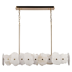 Люстра подвесная линейная с текстурированными мраморными элементами Marble square варинант исполнения - 1 | Loft Concept в Москве