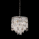 Люстра круглая с хрустальными подвесками на серебряном каркасе Roul Crystal Light варинант исполнения - 8 | Loft Concept в Москве