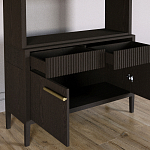 Стеллаж Primo с ящиками Темный орех варинант исполнения - 6 | Loft Concept в Москве