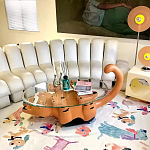 Дизайнерский журнальный стол с основанием в виде кота Bivan варинант исполнения - 3 | Loft Concept в Москве