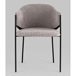 Стул Brace букле серый варинант исполнения - 4 | Loft Concept в Москве