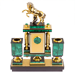 Настольный письменный набор из малахита с декором в виде лошади Leader Organizer варинант исполнения - 4 | Loft Concept в Москве