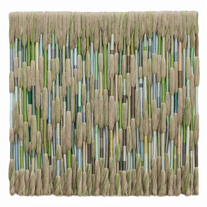 Художественный панно макраме Wall decor Voice the Forest Зеленый Бежевый в Москве | Loft Concept 