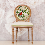 Стул бежевый из натурального бука с изображением птица в саду Blooming Birds варинант исполнения - 3 | Loft Concept в Москве