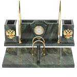 Настольный письменный набор из змеевика с подставкой под календарь Successful Leader варинант исполнения - 1 | Loft Concept в Москве