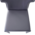 Стул серый из искуственной кожи на 4-х ножках Enigma Gray варинант исполнения - 3 | Loft Concept в Москве