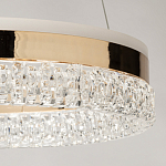 Люстра в виде кольца золотого цвета с прозрачными вставками Radiant Rail варинант исполнения - 9 | Loft Concept в Москве