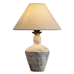 Настольная лампа с керамическим фактурным основанием и тканевым абажуром Eastern Tale варинант исполнения - 1 | Loft Concept в Москве