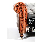 Диван Честерфильд граффити graffiti Orange Sofa натуральная кожа варинант исполнения - 6 | Loft Concept в Москве