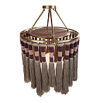 Люстра круглая плетеная с кисточками Walnut Chandelier Tassels Boho Style варинант исполнения - 2 | Loft Concept в Москве