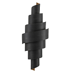 Бра в форме спирали черное с золотой внутренней отделкой Warm Glow варинант исполнения - 2 | Loft Concept в Москве