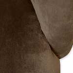 Барный стул со спинкой на 4-х деревянных ножках Коричневый Велюр Vendramin Chair  варинант исполнения - 4 | Loft Concept в Москве