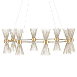 Люстра круглая с фактурными абажурами из тонких металлических палочек Wild Thorns варинант исполнения - 2 | Loft Concept в Москве